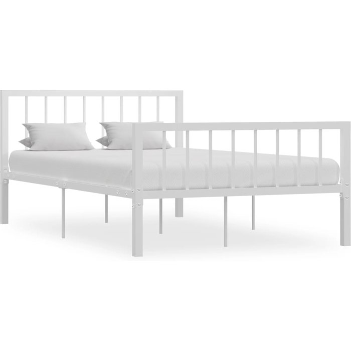 Estructura de cama de metal blanco 120 x 200 cm