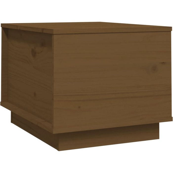 Mesa de centro madera maciza de pino marrón miel 40x50x35 cm - comfortxl