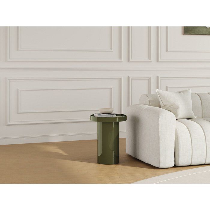 Mesa auxiliar de mdf - verde caqui lacado - sybeva