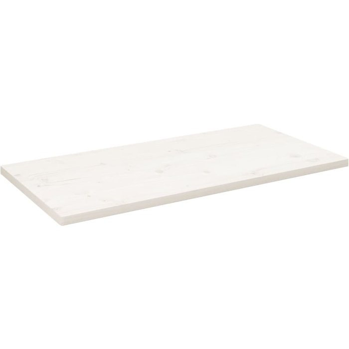 Tablero de mesa rectangular madera de pino blanco 100x50x2,5 cm - comfortxl