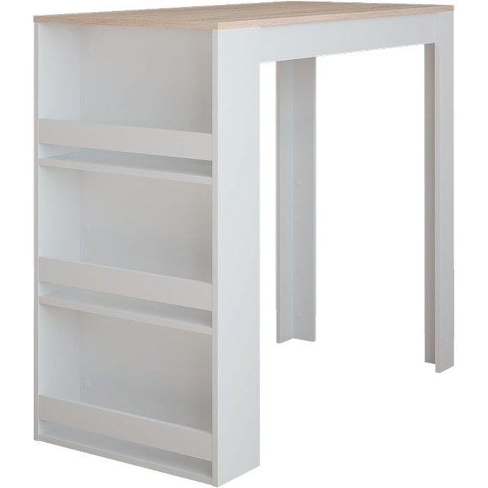 Vicco mesa de bar repose, blanco/sonoma, 57 x 117 cm