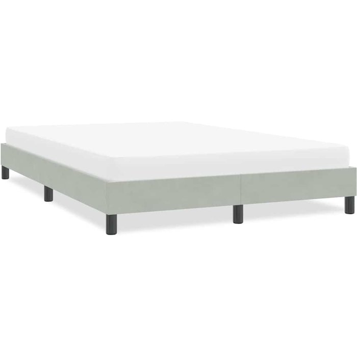 Estructura de cama sin colchón terciopelo gris claro 140x210 cm vidaxl