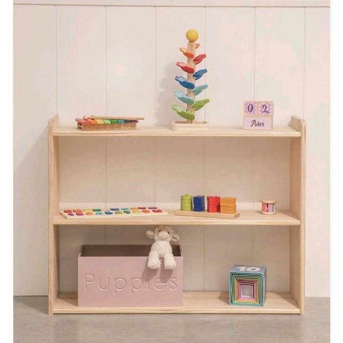 Estantería 3 estantes montessori madera natural (tamaño m)