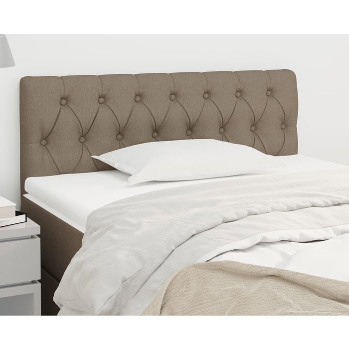 Cabecero taupe 90x7x78/88 cm tela