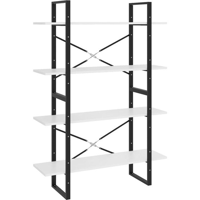 Estantería 4 niveles madera contrachapada blanco 100x30x140 cm – comfortxl