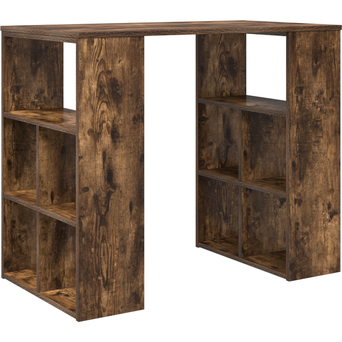 Escritorio de esquina roble ahumado madera elaborada mediano cfw14376