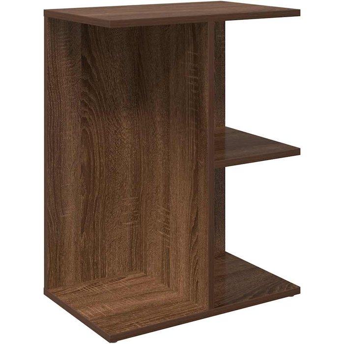 Mesita de noche madera de ingeniería marrón roble 46,5x29x61 cm - comfortxl
