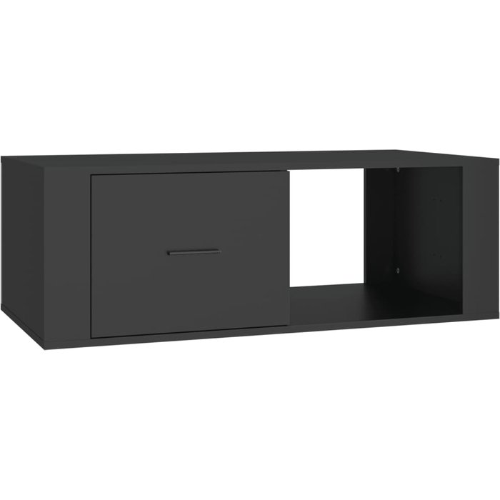 Mesa de centro madera contrachapada negro 100x50,5x35 cm - comfortxl