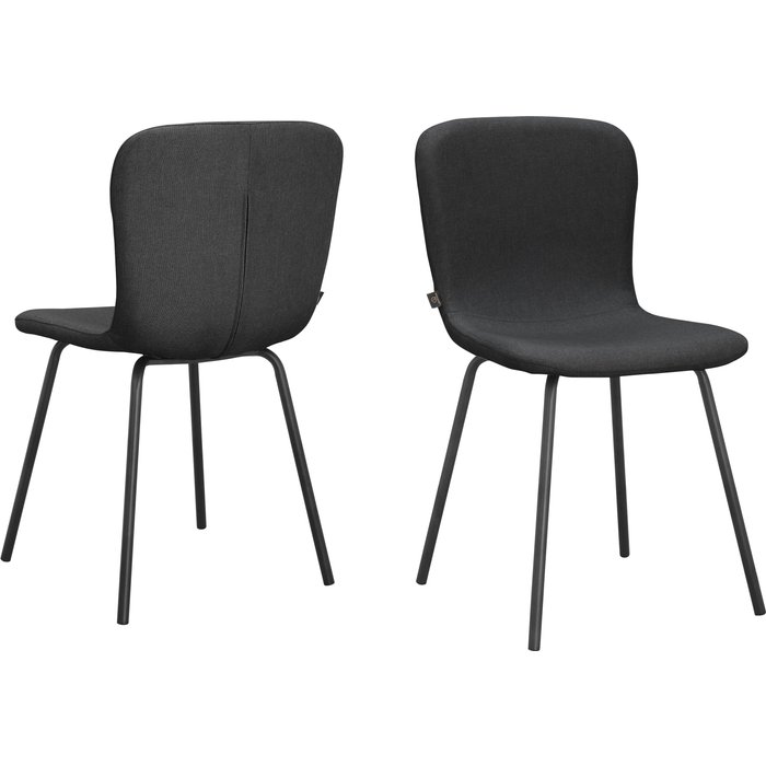 Ulmar | sillas de comedor (paquete de 2) tela antracita