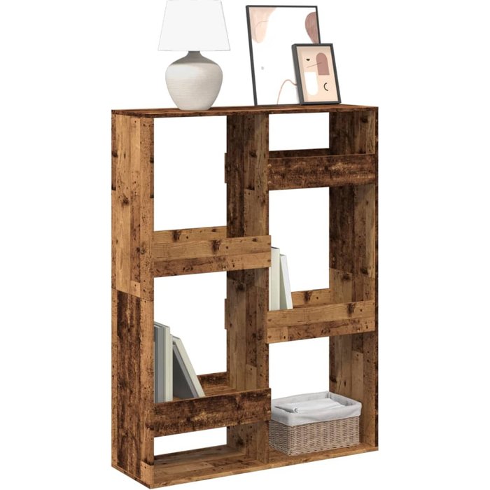 Maison exclusive - estantería de madera de ingeniería envejecida 100x33x135 cm