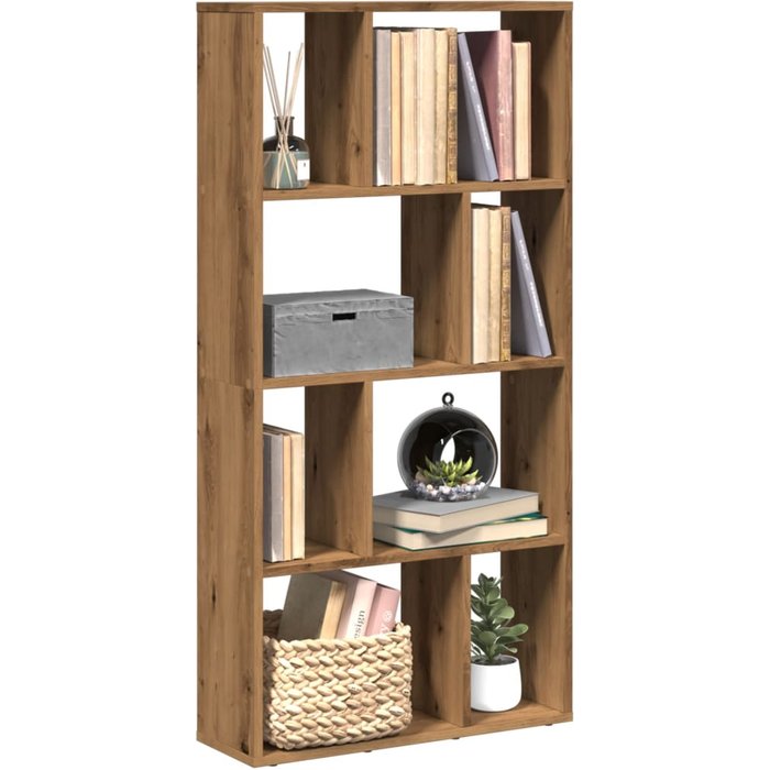 Librería artesanal de roble 60x20x120 cm de madera contrachapada