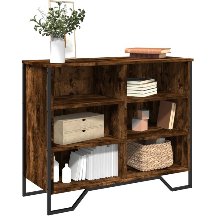 Aparador roble ahumado 91x35,5x74,5 cm madera contrachapada