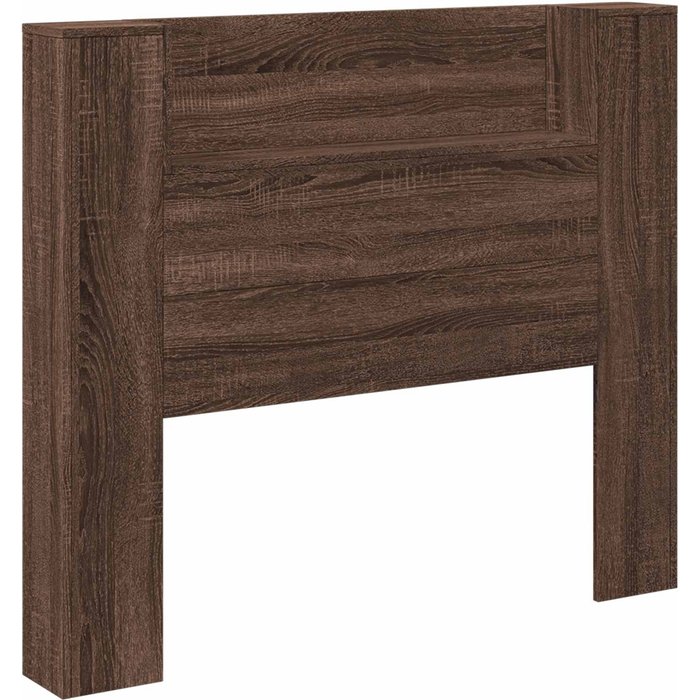 Cabecero cama - mueble cabecero con estante roble marrón 120 x 16,5 x 103,5 cm