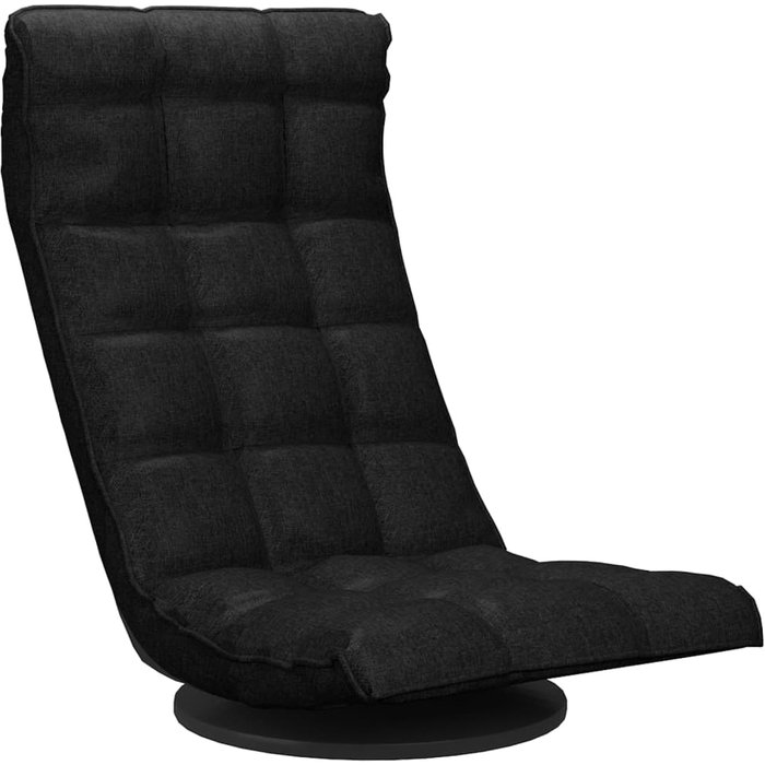 Silla de suelo giratoria de tela negra cfw867283