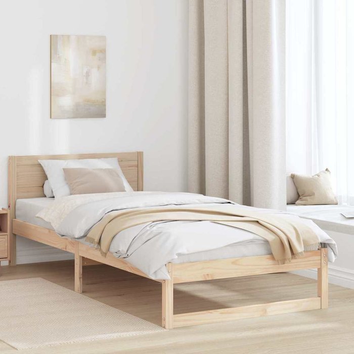 Maison exclusive - estructura de cama natural 90 x 200 cm madera de pino macizo