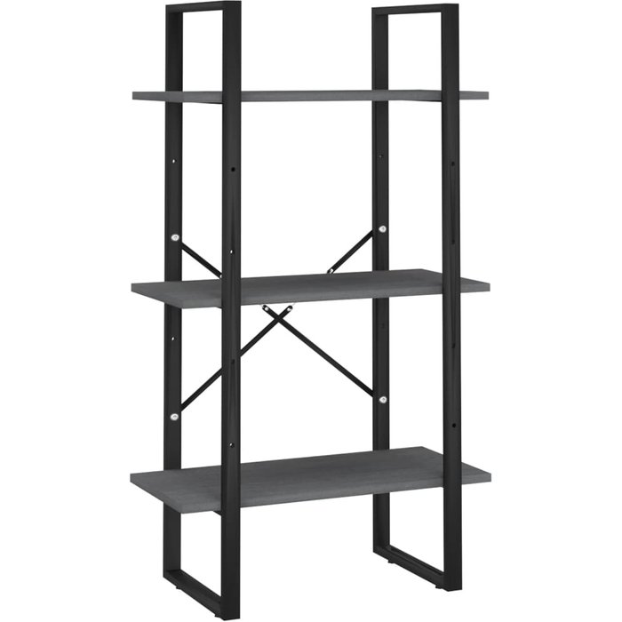 Estante de almacenamiento madera maciza pino gris 60x30x105 cm – comfortxl