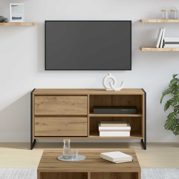 Mueble de tv artisan oak 100 x 36 x 49,5 cm madera de ingeniería