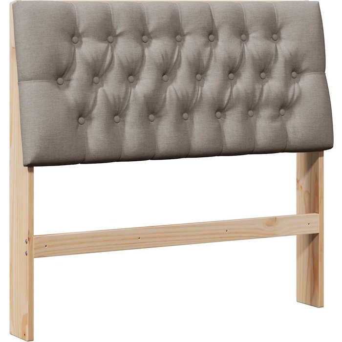 Cabecero cama - mueble cabecero tapizado taupé 100 cm madera de pino macizo