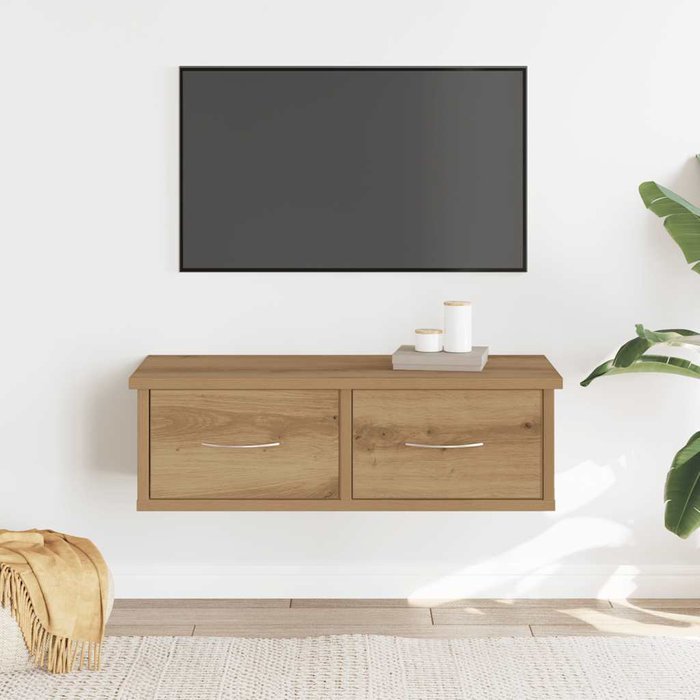 Armario de pared de roble hecho a mano, 60x26x18,5 cm, madera de ingeniería.