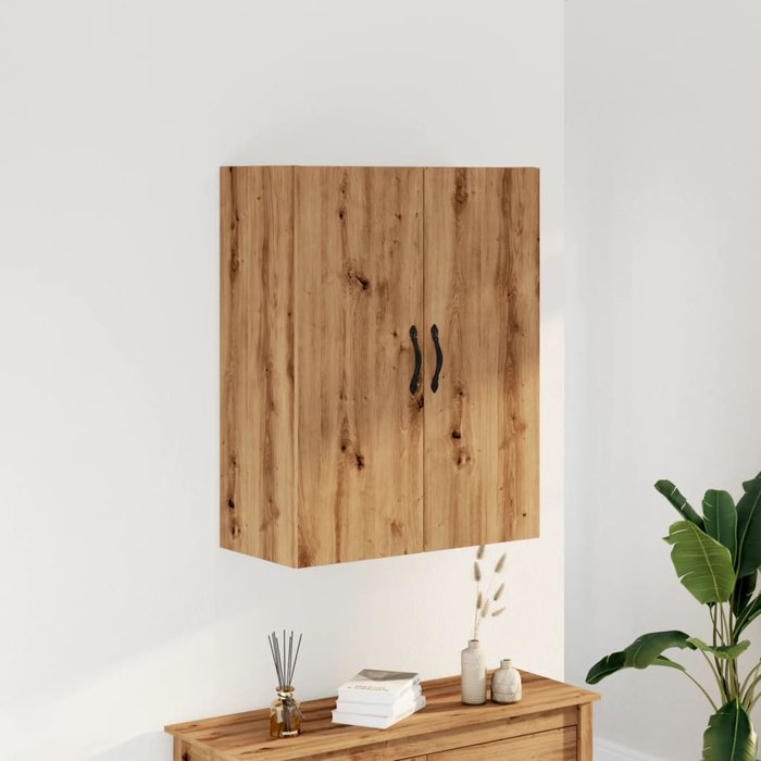 Mueble de pared artesanal de roble 69,5x34x90 cm de madera contrachapada