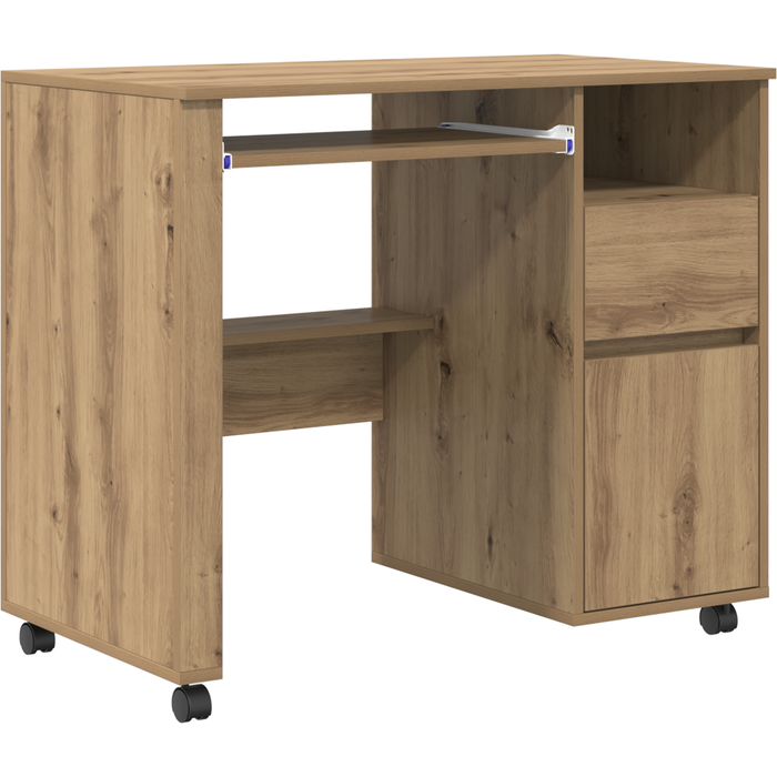 Escritorio de computadora de roble artesanal madera de ingeniería cfw48433