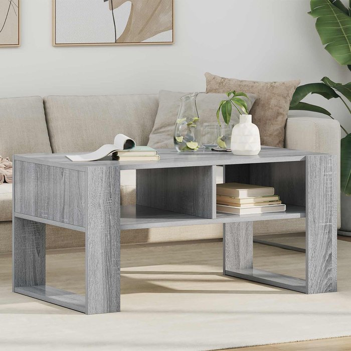 Mesa de centro sonoma grey, 92 x 53 x 45 cm, madera de ingeniería.