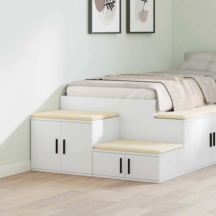 Armario de almacenaje de 2 piezas, blanco, 103 x 41 x 40 cm