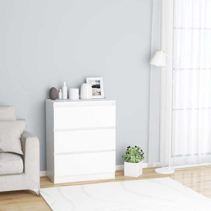 Aparador blanco 60x35x76 cm madera contrachapada