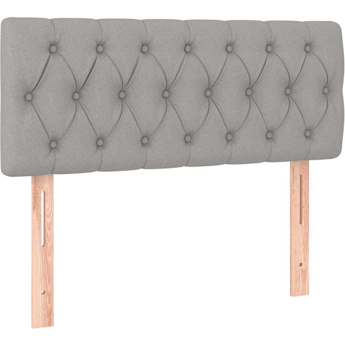 Cabecero cama - mueble cabecero de tela gris claro 100x7x78/88 cm