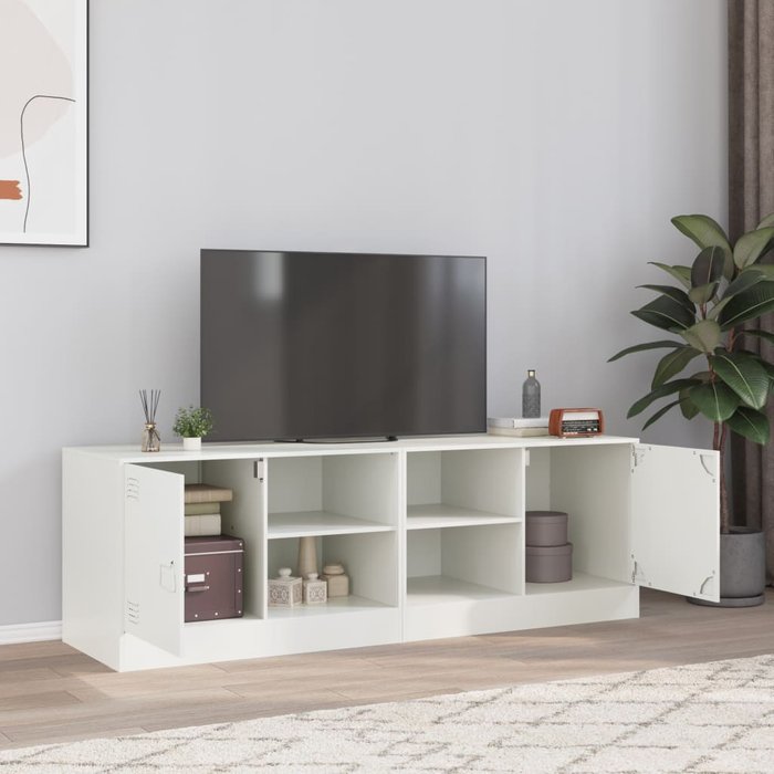 Muebles para tv 2 unidades acero blanco 67x39x44 cm vidaxl