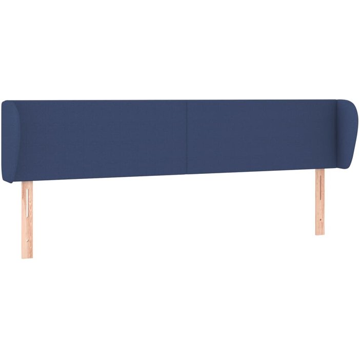 Cabecero cama - mueble cabecero de tela azul 163x23x78/88 cm