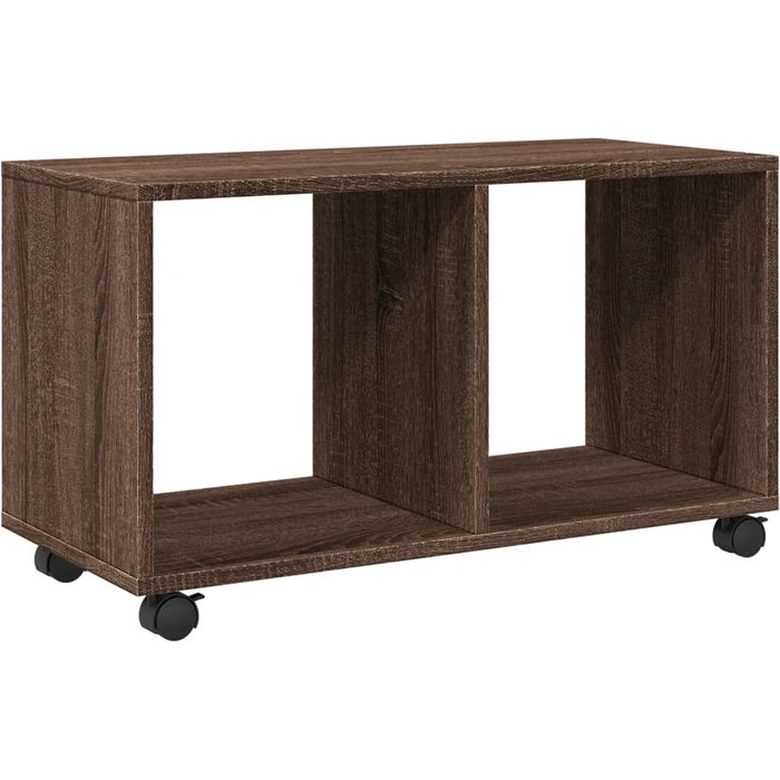 Armario con ruedas madera ingeniería marrón roble 72x33x42,5 cm - comfortxl