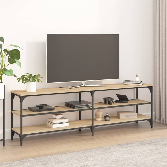 Maison exclusive - mueble de tv madera contrachapada roble sonoma 160x30x50 cm