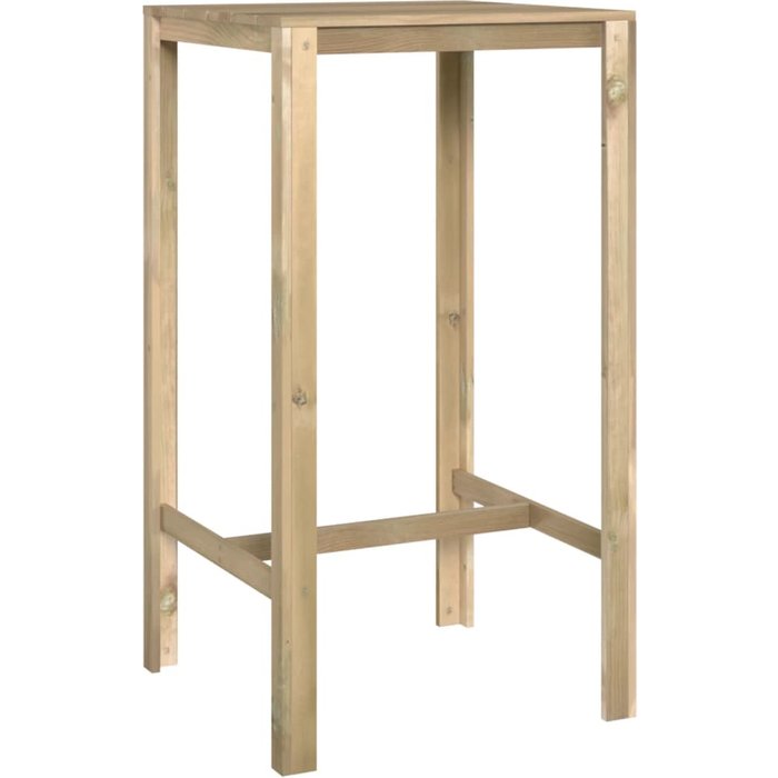 Mesa de bar | mesa de bistró madera de pino impregnada 60x60x110 cm cfw692942