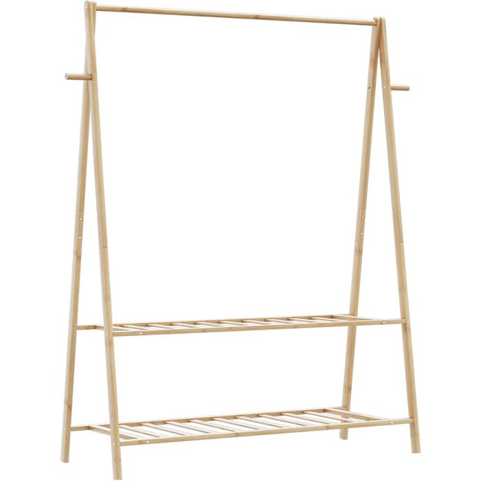 Maison exclusive - perchero con estantes bambú 132x45,5x150,5 cm