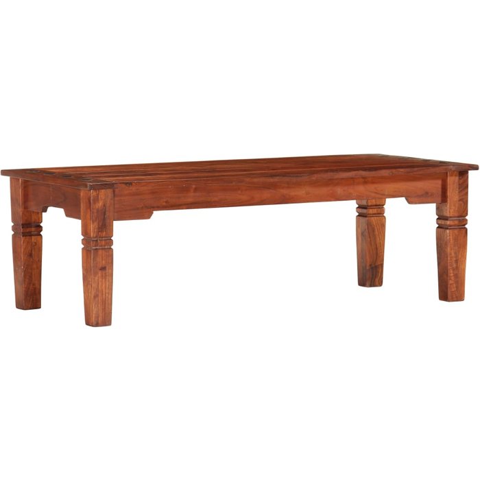 Mesa de centro de madera maciza de acacia 110x50x35 cm