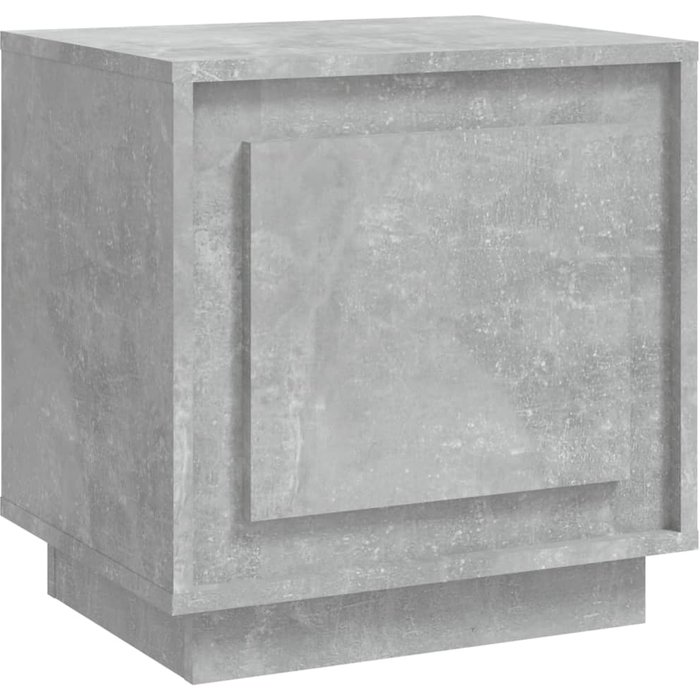 Mesita de noche madera contrachapada gris hormigón 44x35x45 cm - comfortxl