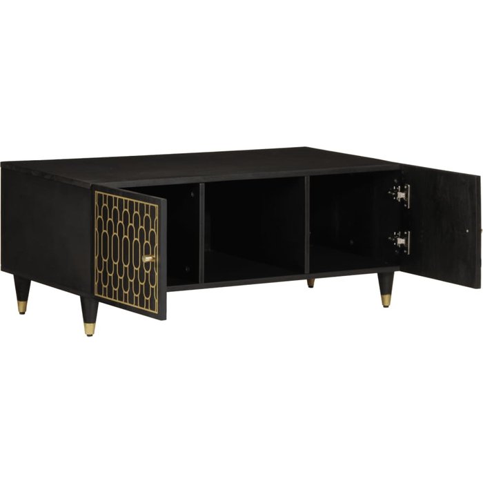 Mesa de centro de madera maciza mango 100x54x40 cm - comfortxl