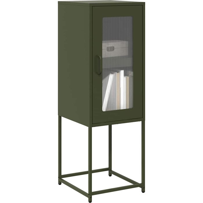 Maison exclusive - aparador de acero laminado en frío verde oliva 36x39x107 cm