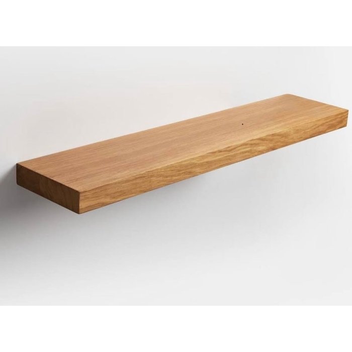 Balda flotante para pared de roble macizo barnizada 600 x 200 x 20 mm