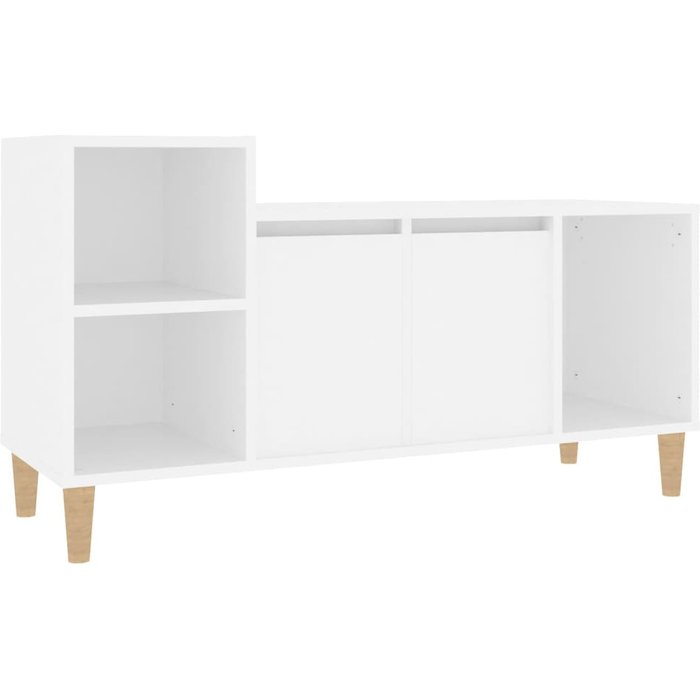 Mueble de tv de contrachapado blanco 100x35x55 cm - comfortxl
