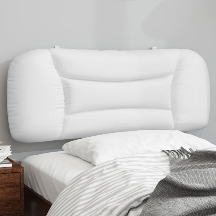 Maison exclusive - cabecero de cama acolchado hvar cuero sintético blanco 100 cm