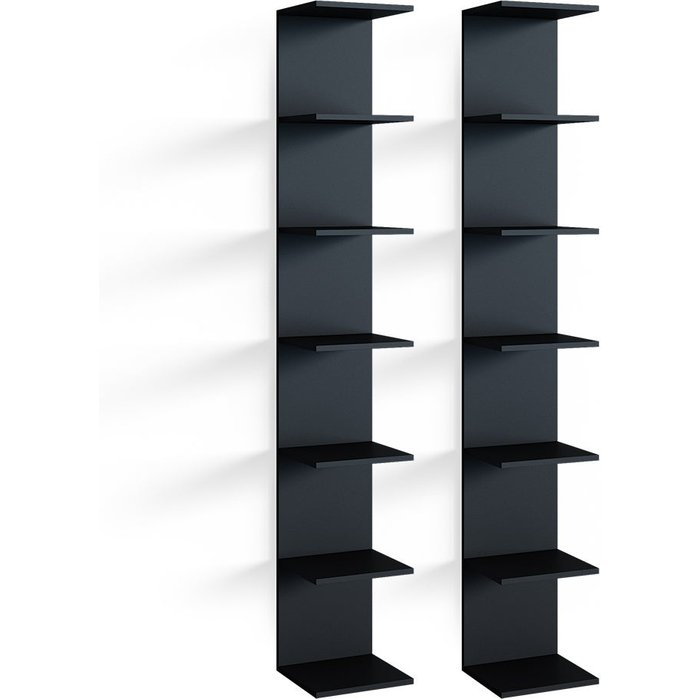 Vicco estante de pared paolo, negro, 30 x 190 cm abra