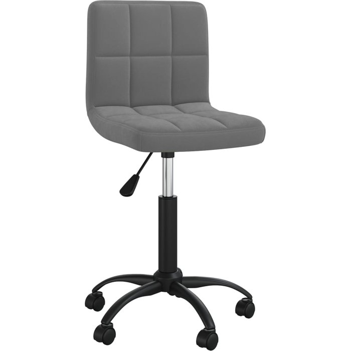 Silla de oficina | sillón oficina giratoria de terciopelo gris oscuro cfw933193