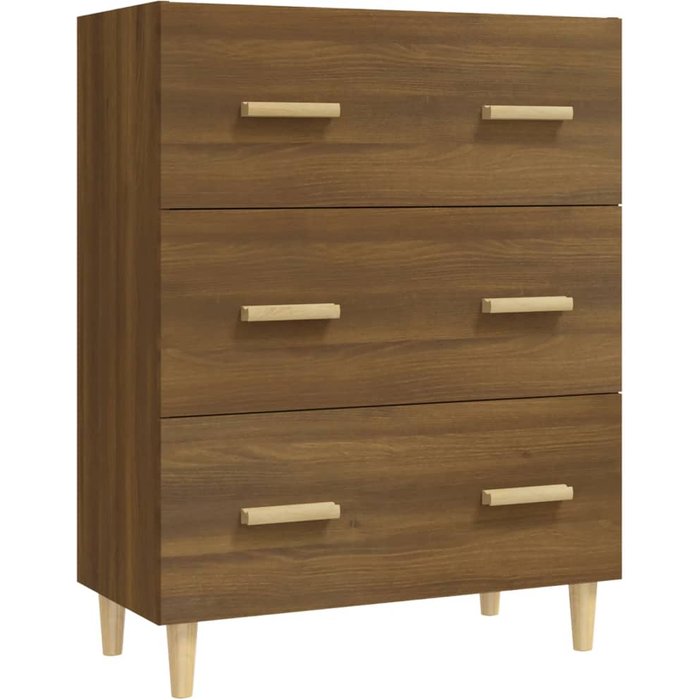 Aparador madera contrachapada marrón roble 70x34x90 cm - comfortxl