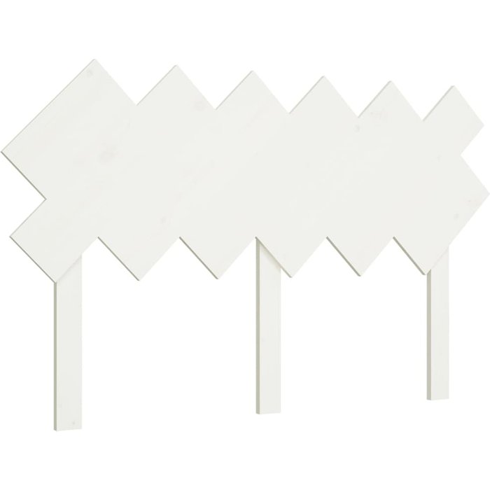 Cabecero de cama - mueble cabecero madera maciza de pino blanco 132x3x81 cm