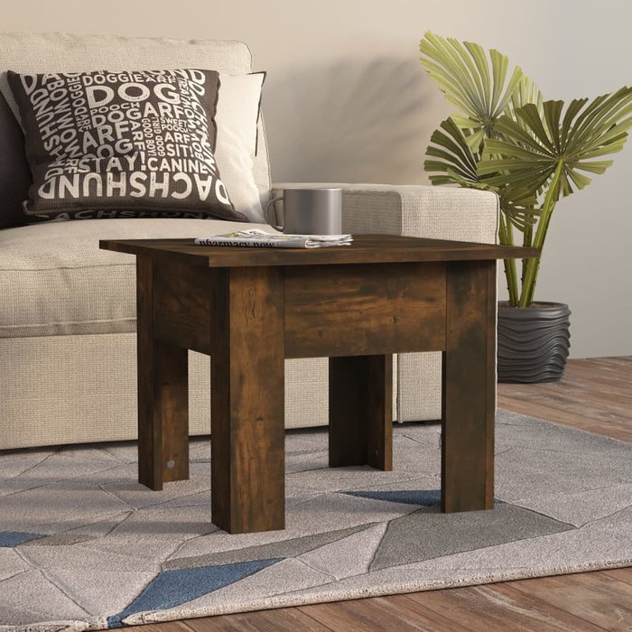 Maison exclusive - mesa de centro madera de ingeniería roble ahumado 55x55x42 cm
