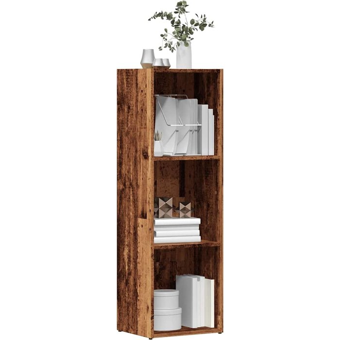 Librería de madera reciclada, 36x30x114 cm, madera de ingeniería. - pangivo