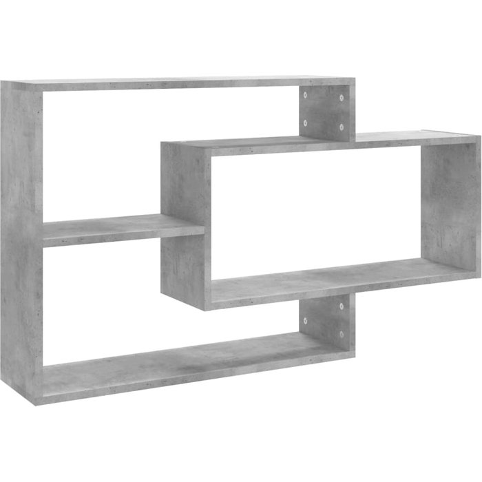 Estantes de pared de contrachapada gris hormigón 104x20x58,5 cm - comfortxl
