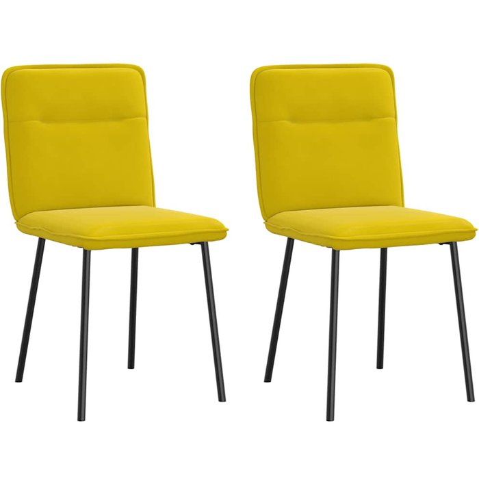Maison exclusive - sillas de comedor 2 unidades terciopelo amarillo
